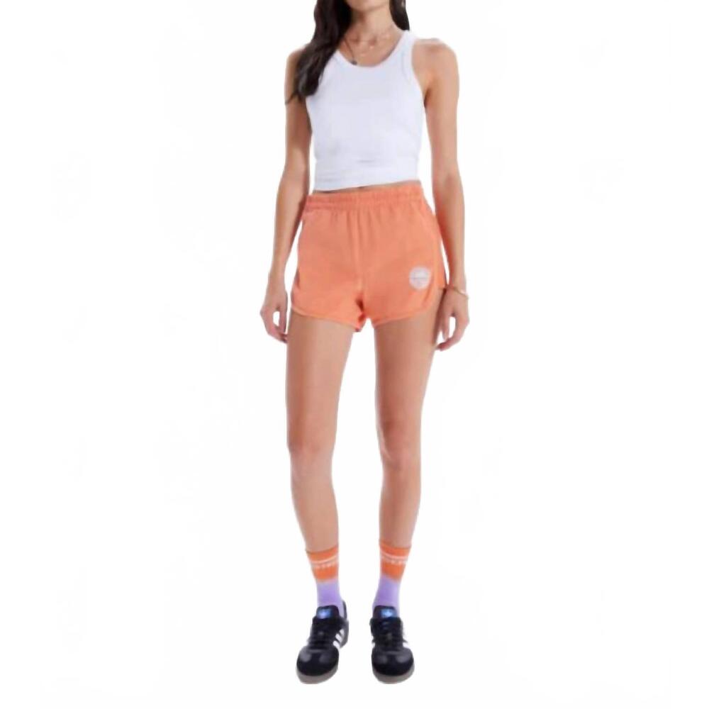 NEW MOTHER triple running mate shorts in fusion coral